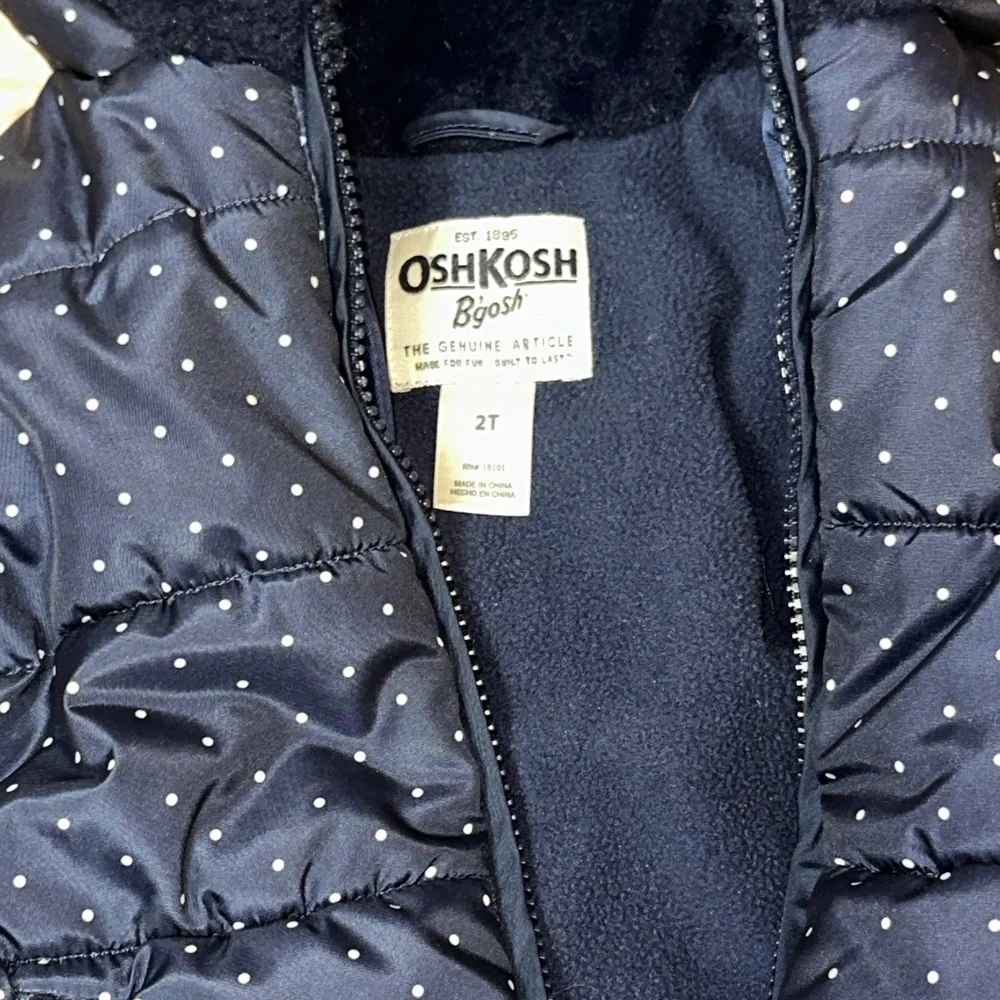 OshKosh B'gosh Navy and White Puffer Jacket